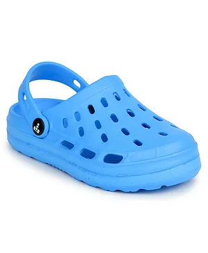 Toothless Perforated Slingback Clogs -   Blue