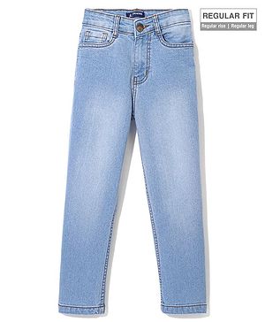 Pine Kids Full Length Ice Wash Jeans - Ice Blue