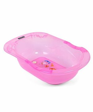 Babyhug Medium Size Bath Tub - Pink Medium (Print May Vary) - 76 x 46 x 21 cm Pink