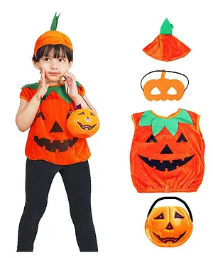 Sarvda Halloween Theme Unisex Pumpkin Costume Set - Orange
