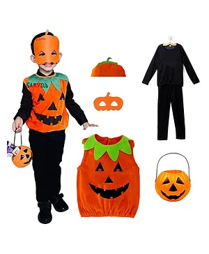 Sarvda Halloween Theme Unisex Pumpkin Costume Set - Orange