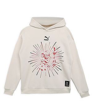 PUMA Miraculous Tales Of Lady Bug & Cat Noir Featuring Full  Sleeves Character Printed  Sweatshirt - Alpine Snow White