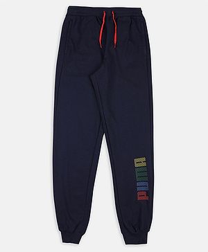 PUMA Placement Brand Name Printed Lounge and Track Pants - Peacoat Blue