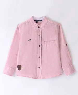 Trendy Cart Full Sleeves Solid  Shirt -Light Pink