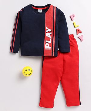 TOONYPORT Play Printed Clothing Set - Navy Blue, Red