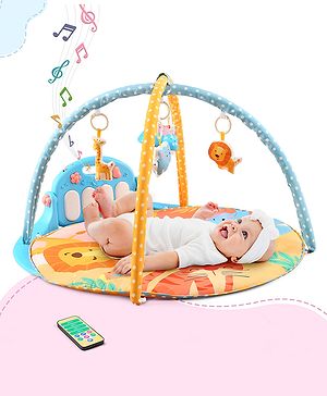 Babyhug Musical Play Gym With Projector Light and Kick & Play Piano| Plush Hanging Toys| Music Modes and Volume Control| Remote Control| Soothing White Noise| New Born Gifting Option| For Boys and Girls