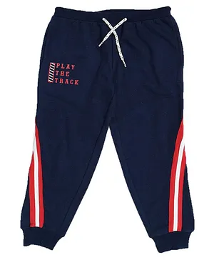 JusCubs Play The Track Printed Toddlers Jogger Pant - Navy Blue
