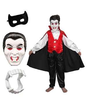 Kaku Fancy Halloween Theme Vampire Costume Set  - Red & White