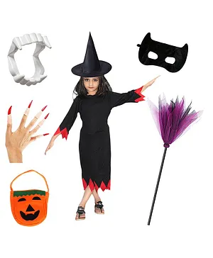 Kaku Fancy Halloween Theme Costume Set -  Black