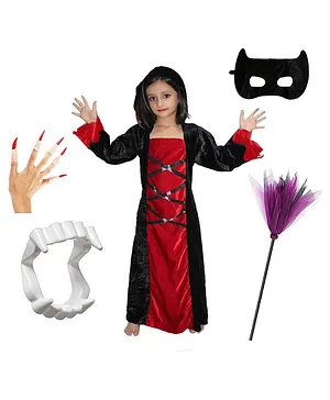 Kaku Fancy Halloween Theme Costume Set -   Black & Red