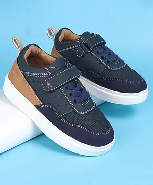Pine Kids Casual Shoes with Velcro Closure - Navy Blue