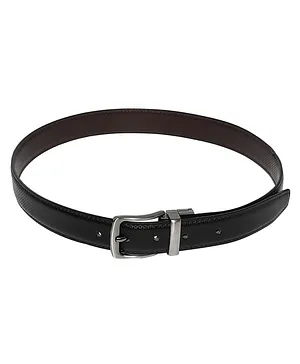 Kid-O-World Self Design Leather Belt - Black