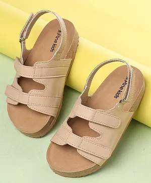 Pine Kids Sandals With Velcro Closure -  Cream