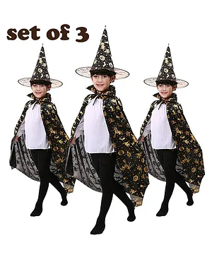Sarvda Halloween Theme Pack Of 3 Unisex Vampire Costume Set - Black