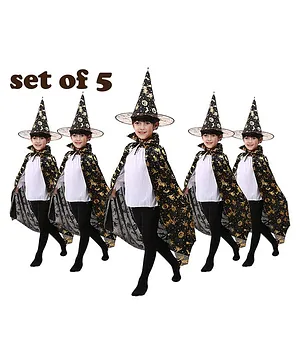 Sarvda Halloween Theme Pack Of 5 Unisex Vampire Costume Set - Black