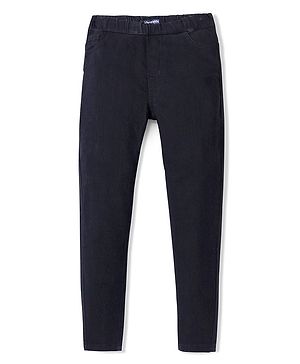 Pine Kids Denim Ankle Length Jeggings Solid Color - Black