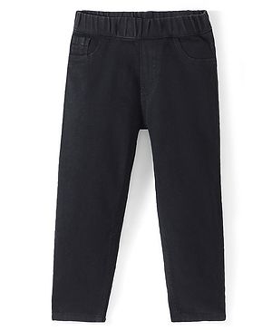 Pine Kids Denim Mid Calf Length Jeggings Solid Color - Black
