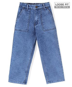 Pine Kids Ankle Length Jeans Washed - Dark Blue