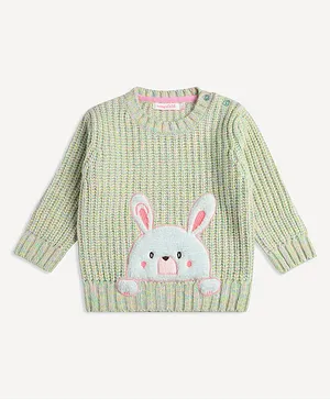 Wingsfield Wingsfield Full Sleeves Rabbit Detailed Pullover Sweater - Multi Colour