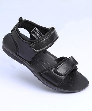 Pine Kids School Sandals with Velcro Closure - Black