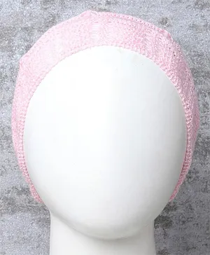 Little Angels Round Cap With Texture Pattern - Pink