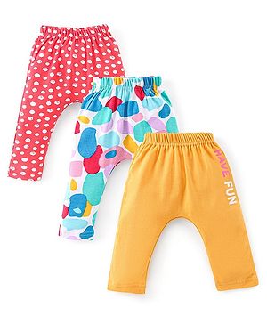 Babyhug Cotton Interlock Knit Full Length Diaper Legging Circle Print Pack of 3 - Multicolor Babyhug Cotton Interlock Knit Full Length Diaper Legging Circle Print Pack of 3 - Multicolor