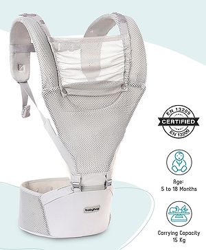 Babyhug Breeze 5 in 1  Hip Seat cum Baby Carrier - Grey