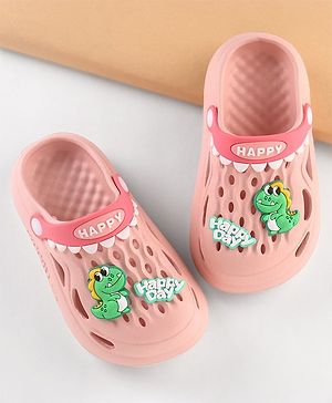 Cute Walk by Babyhug Clogs With Dino Applique - Pink