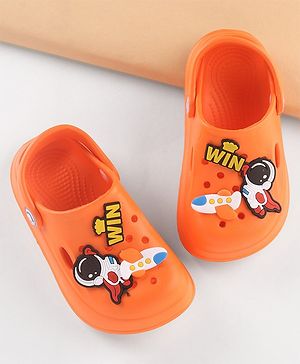 Cute Walk by Babyhug Clogs- Orange (Gibbitz Design are May Vary)