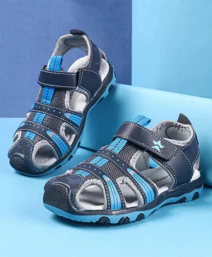 Cute Walk by Babyhug Velcro Closure Sandals - Navy Blue