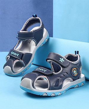 Cute Walk by Babyhug Velcro Closure Sandals - Navy Blue