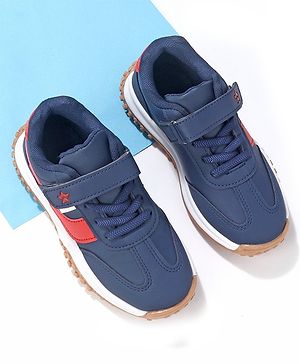 Cute Walk by Babyhug Slip On Sneakers with Velcro Closure - Navy Blue