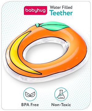 Babyhug Water Filled PVC Teether-Orange