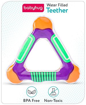 Babyhug Water Filled Triangle Shaped Teether - Multicolour