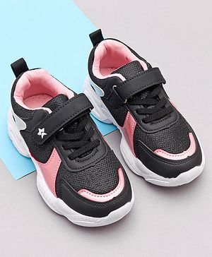 Cute Walk by Babyhug Slip On Sneakers with Velcro Closure - Black