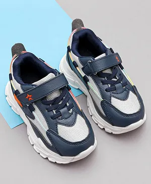 Cute Walk by Babyhug Slip On Sneakers with Velcro Closure - Navy Blue