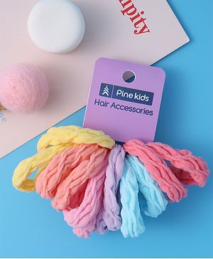 Pine Kids Rubber Bands & Scrunchies Sets Pack of 12-  Multicolor