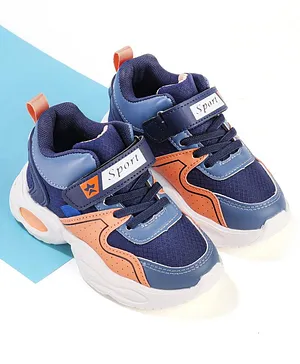 Cute Walk by Babyhug Slip On Sneakers with Velcro Closure - Navy Blue main image 1