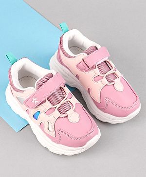 Cute Walk by Babyhug Sneakers Shoes With Velcro Closure Solid - Purple