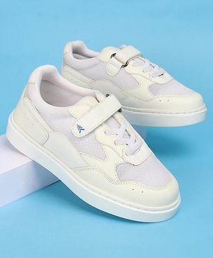 Pine Kids Casual Shoes with Velcro Closure - White & Blue