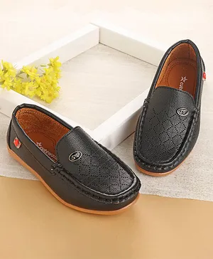 Cute Walk by Babyhug Party Wear Loafer Shoes - Black