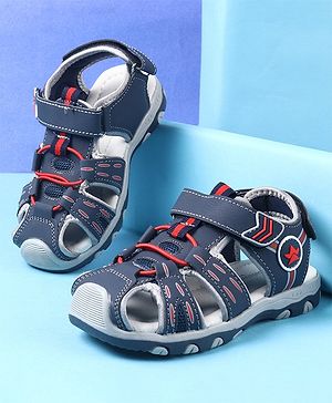 Cute Walk by Babyhug Velcro Closer Sandals  - Navy Blue