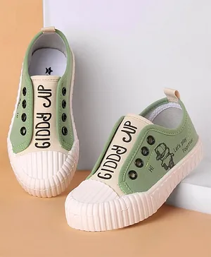 Cute Walk by Babyhug Slip On Style Canvas Casual Shoes - Green