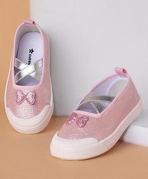 Cute Walk by Babyhug Slip On Casual Shoes Bow Applique - Pink