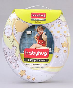 Babyhug Soft Potty Seat With Handle Rabbit star Print - Purple