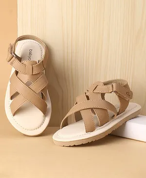 Babyoye Sandals  with Velcro Closure - Dark Brown