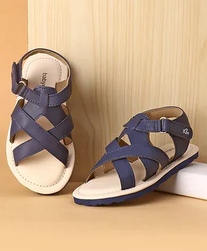 Babyoye Sandals  with Velcro Closure - Dark Blue