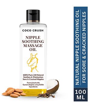 Coco Crush Natural Nipple Soothing Massage Oil - Moisturizes Sore & Cracked Nipples - 100ml