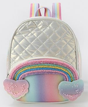 Babyhug Fashion Backpack with Colourful Straps Free Size - White