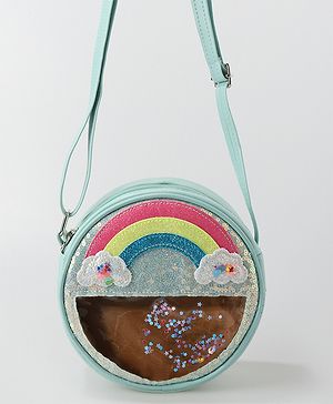 Babyhug Sling Bag with Rainbow Applique Free Size - Green
